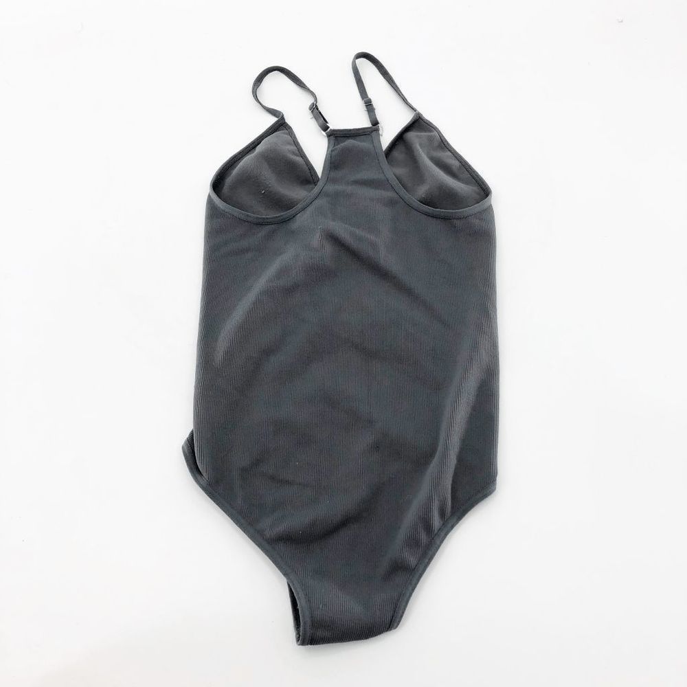 Free People Women's Gray Sleeveless Bodysuit Size S
